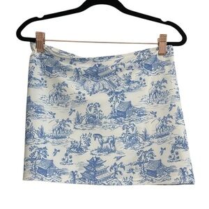 Edikted blue and white mini skirt